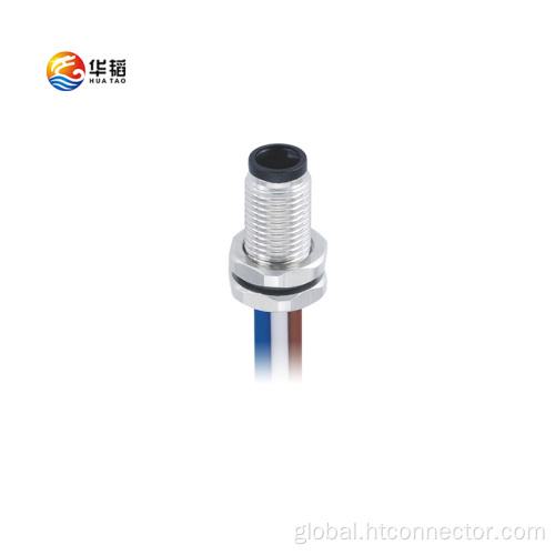 China Front lock with flange seat 3-core waterproof connector Manufactory